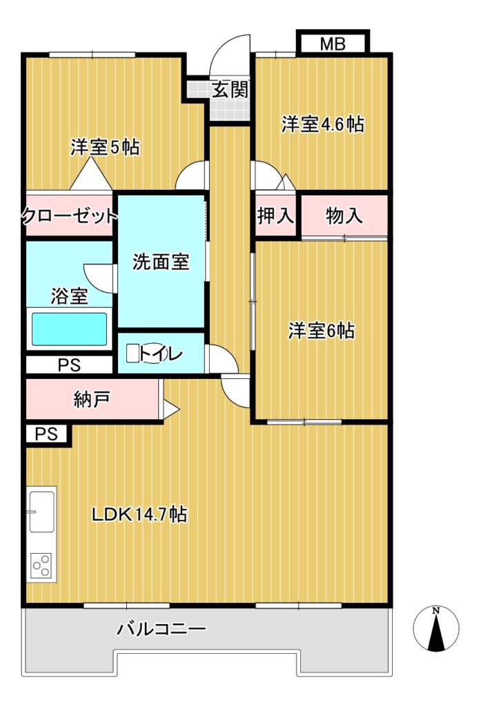 エルグリーンたつみ間取り
